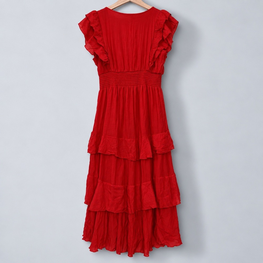 Anthropologie J Gee Small Maxi Dress Cottagecore Romantic Coquette Feminine Boho - Picture 4 of 7